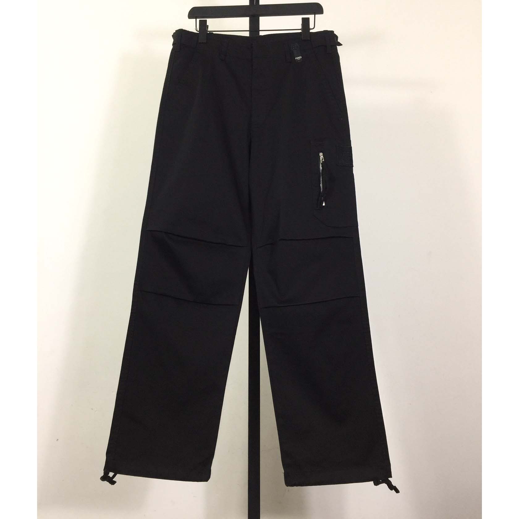 Fendi Black Wide Leg Cargo Pant  - EUR FASHION