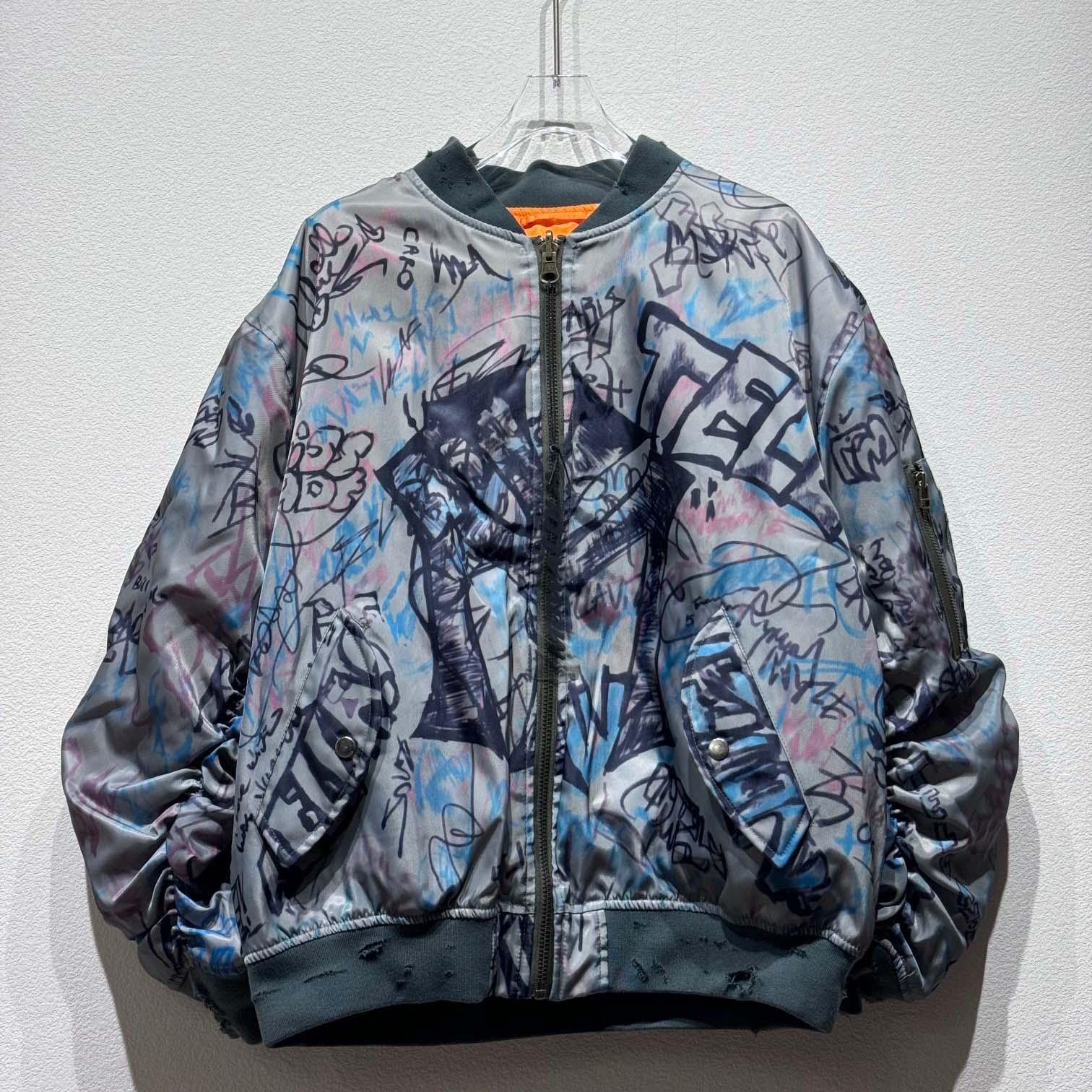 Mowalola Graffiti Bomber Jacket - EUR FASHION