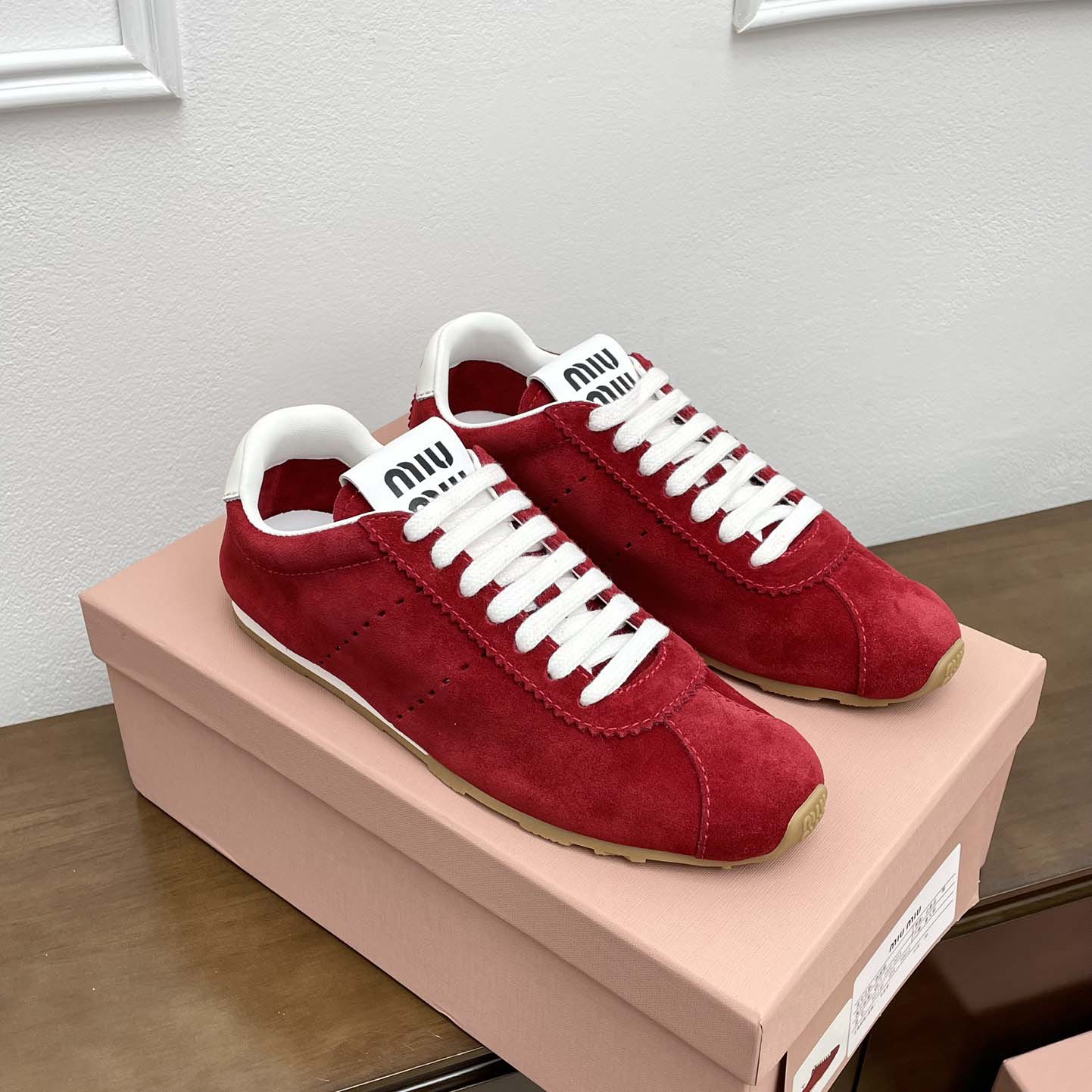 Miu Miu Plume Suede Sneakers - EUR FASHION