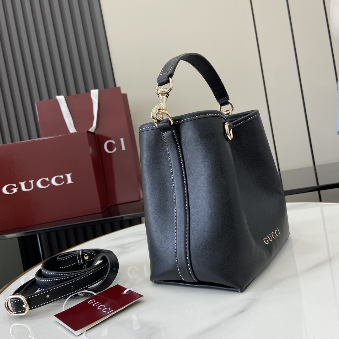 Gucci GG Emblem Mini Bucket Bag  - EUR FASHION