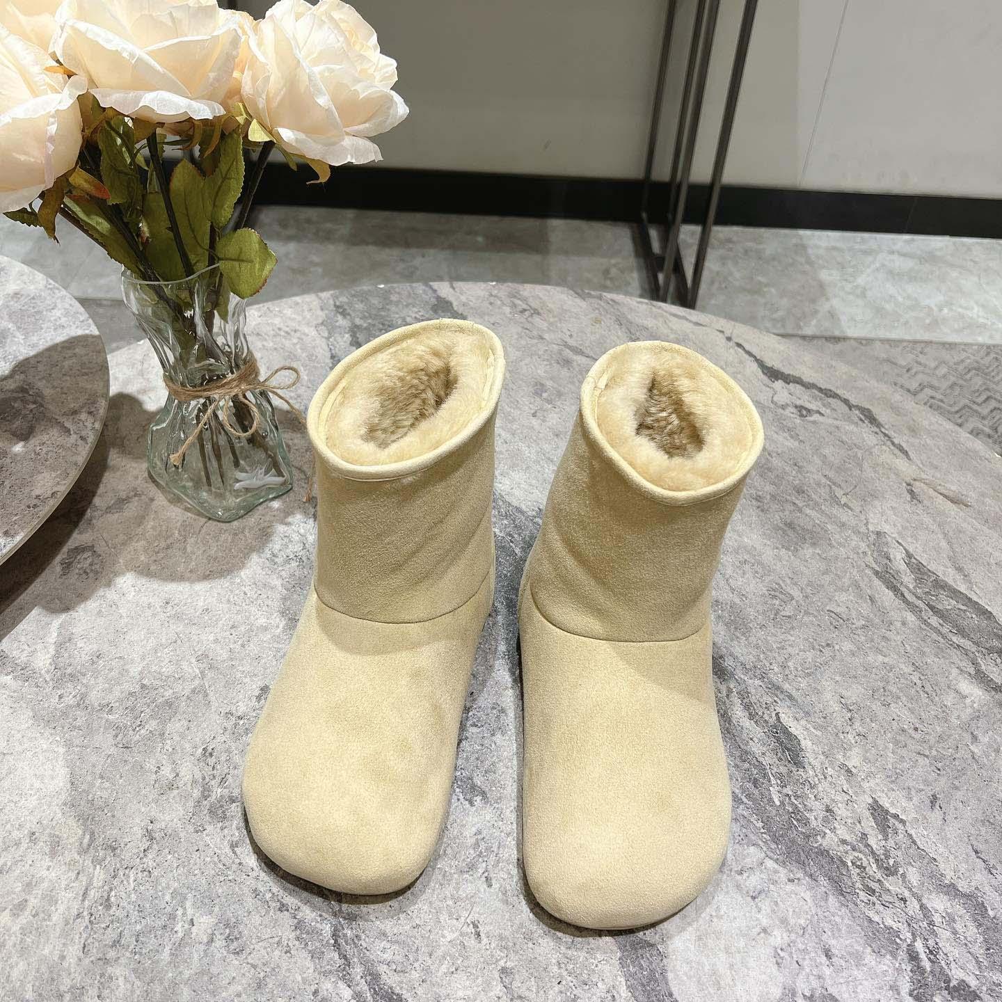 Loewe Lago Boot In Suede And Shearling - EUR FASHION