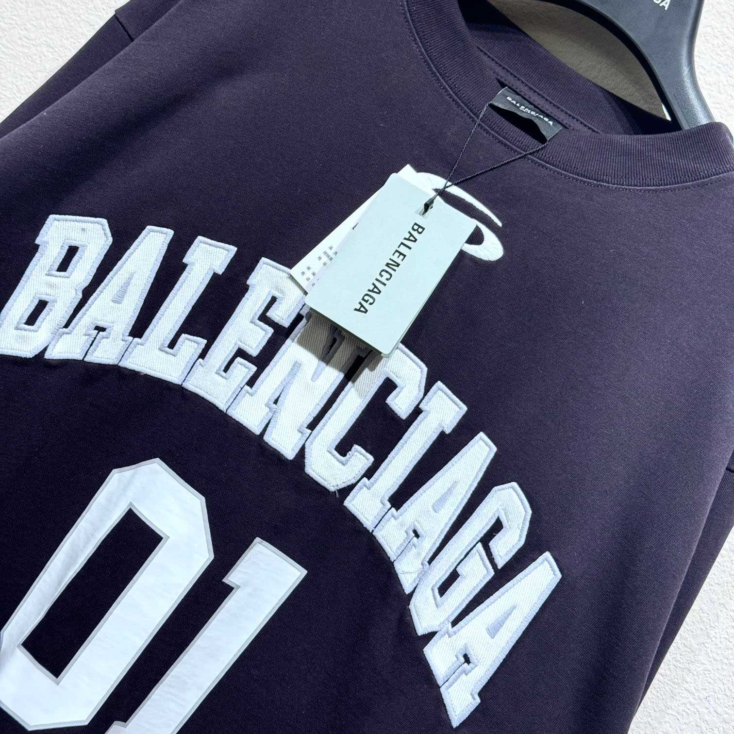 Balenciaga Basketball Series - Long Sleeve T-Shirt Large Fit In Washed Black - EUR FASHION