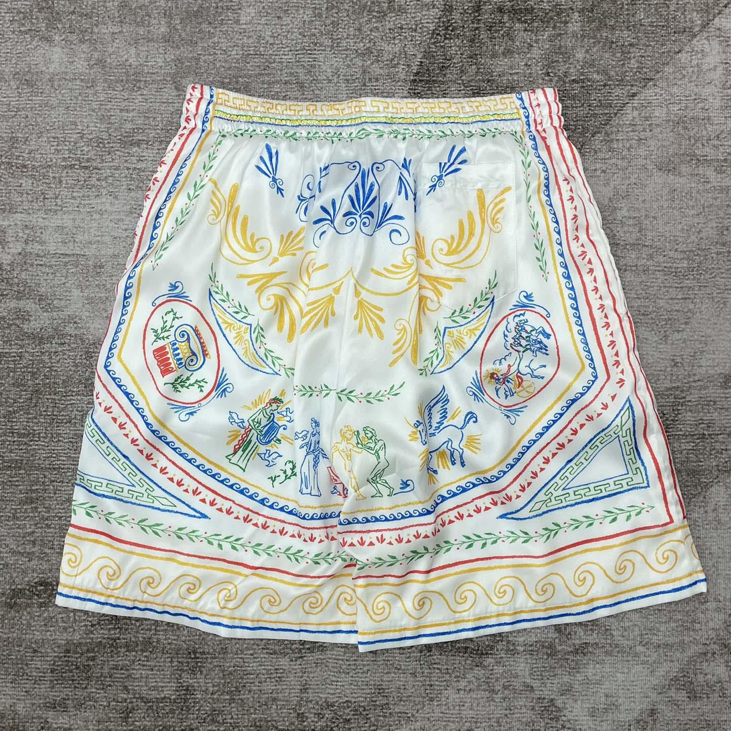 Casablanca La Déesse Du Stade Silk Shorts    CA3511 - EUR FASHION