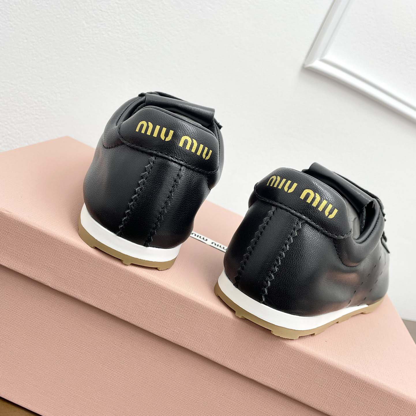 Miu Miu Plume Nappa Leather Sneakers - EUR FASHION