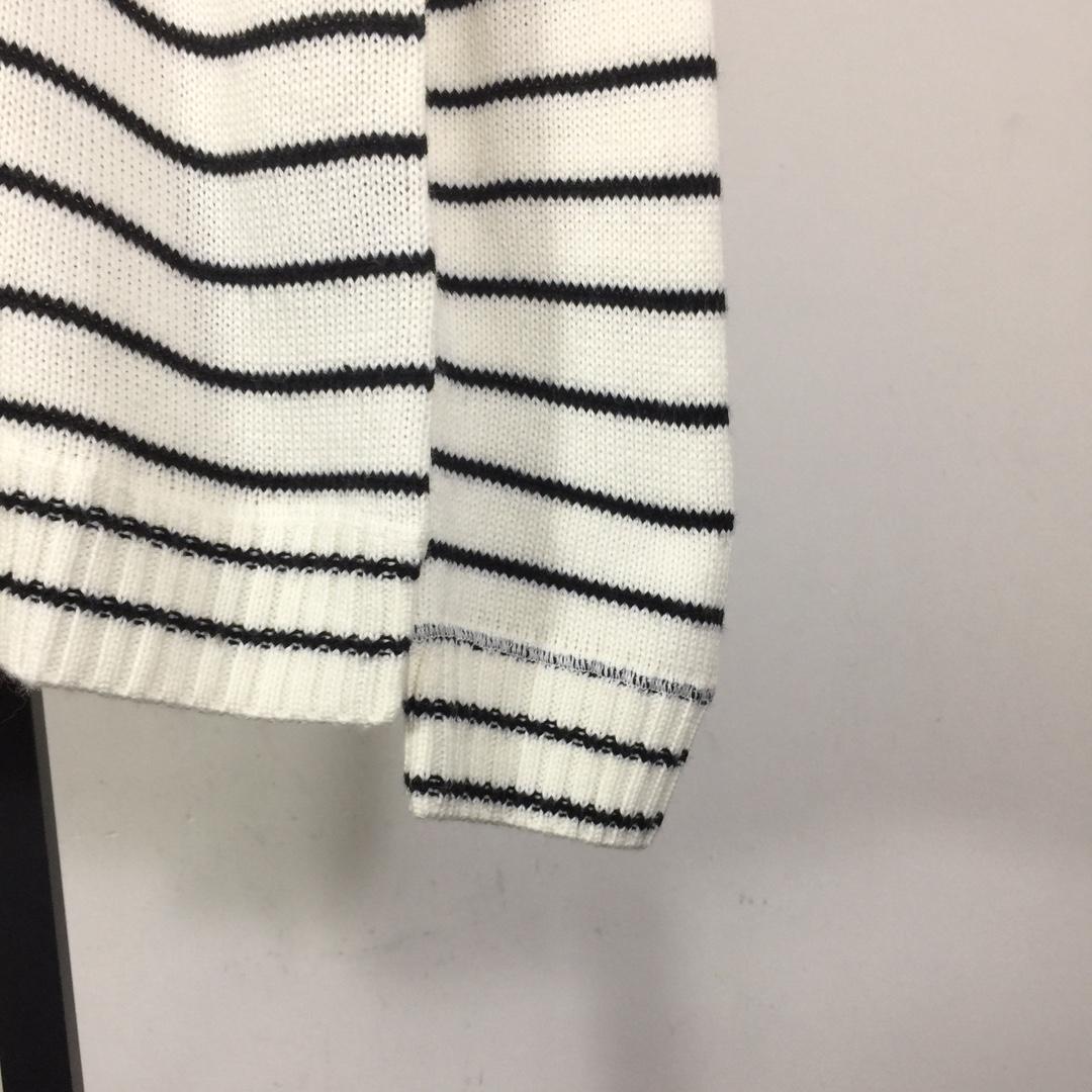 Prada Intarsia-logo Striped Cashmere Jumper - EUR FASHION