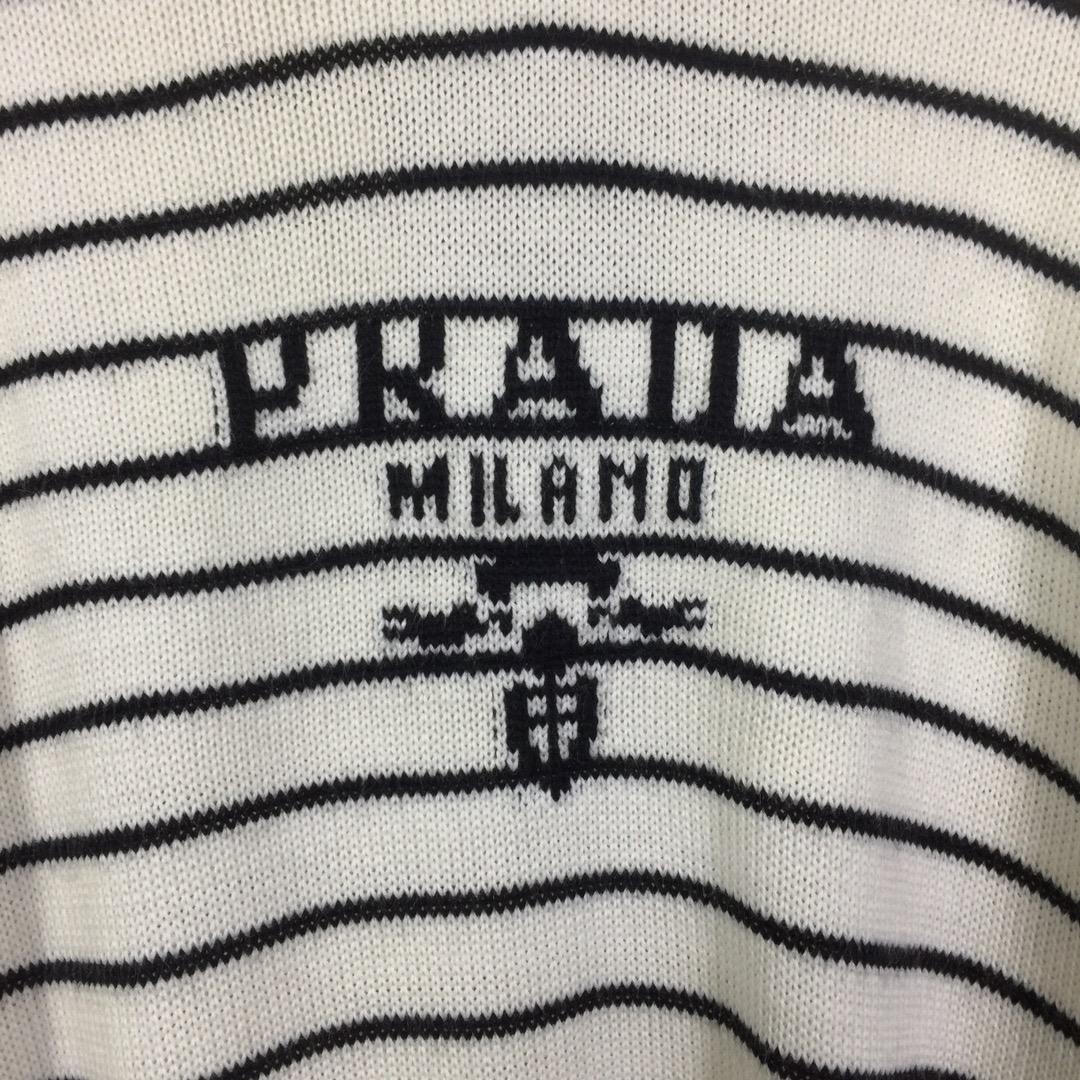 Prada Intarsia-logo Striped Cashmere Jumper - EUR FASHION