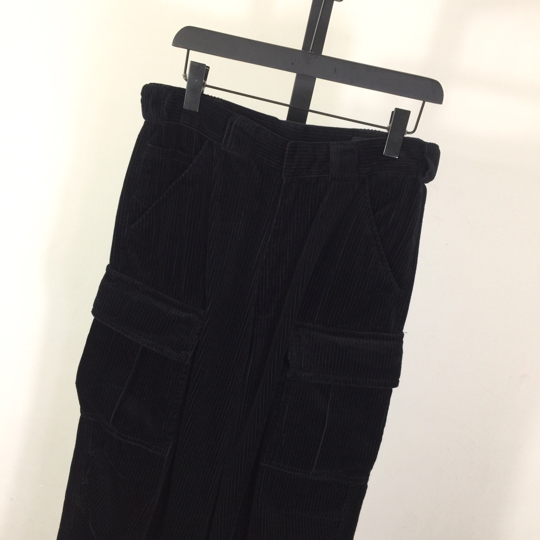 Prada Corduroy Pants With Cargo Pockets - EUR FASHION