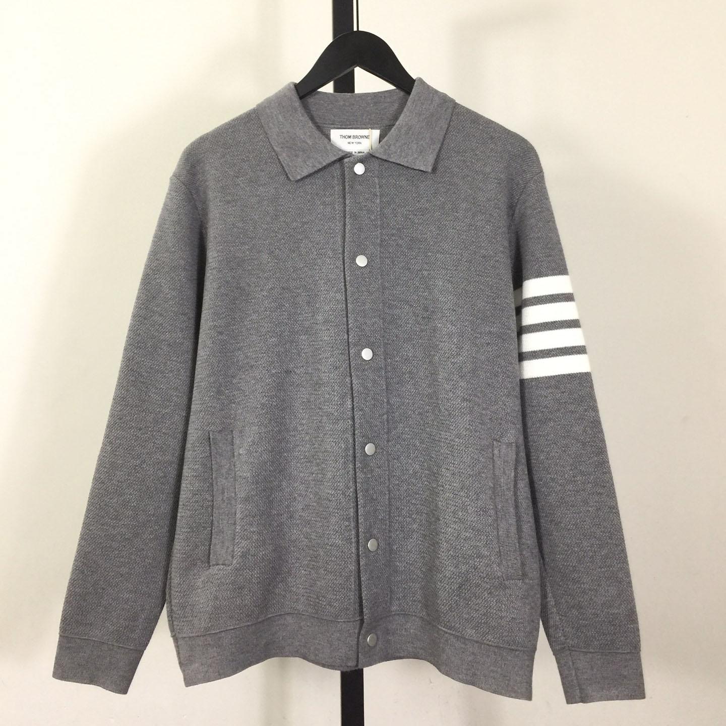 Thom Browne 4-Bar Knit Cardigan - EUR FASHION