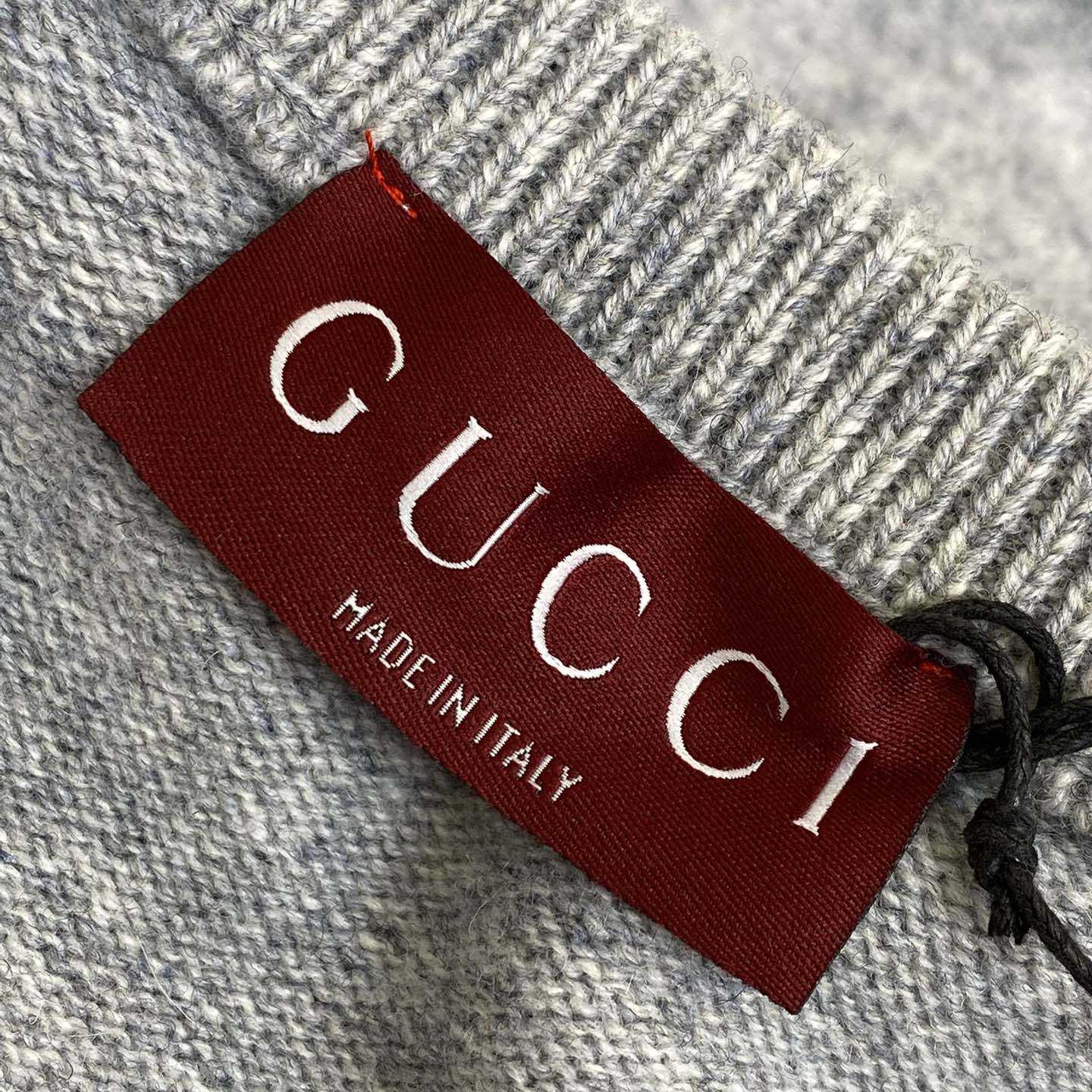 Gucci Wool Cashmere Sweater With Intarsia - EUR FASHION