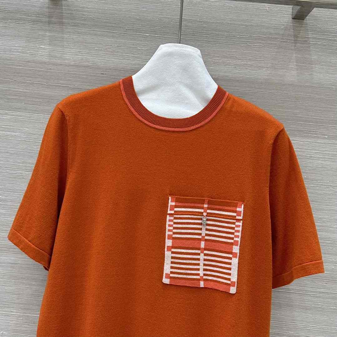 Hermes Short-sleeve Sweater With Pocket - EUR FASHION