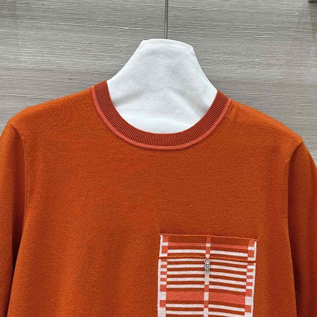 Hermes Short-sleeve Sweater With Pocket - EUR FASHION