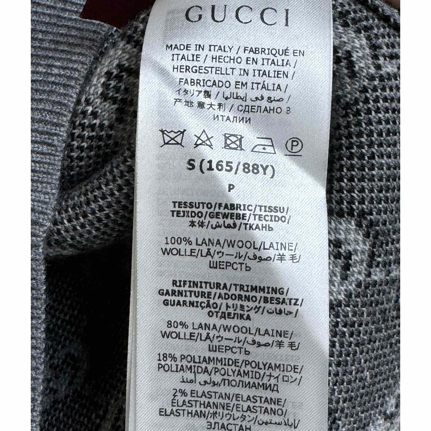 Gucci Wool Jacquard Cardigan With GG Shadow - EUR FASHION