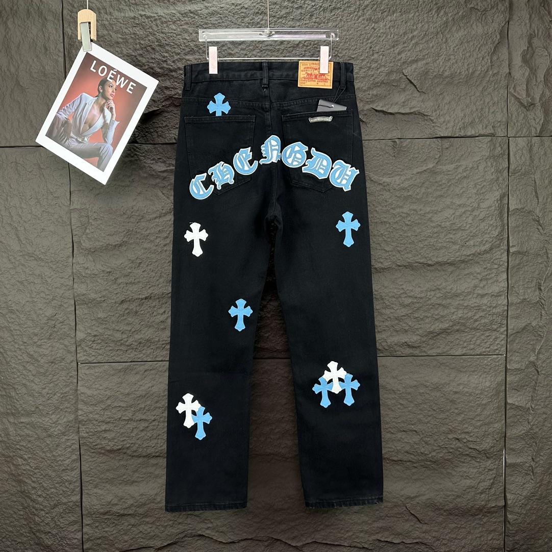 Chrome Hearts Straight Leg Jeans - EUR FASHION