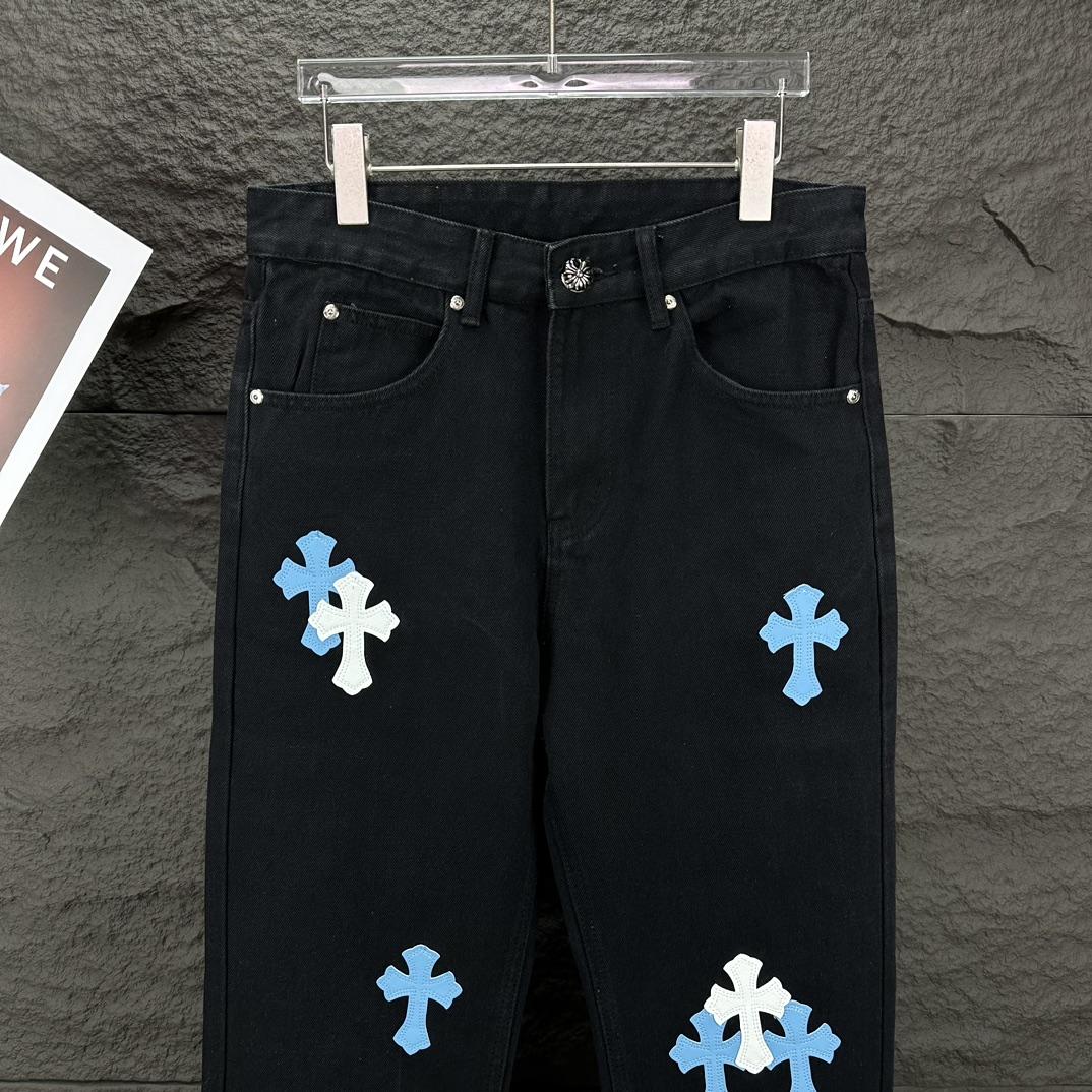 Chrome Hearts Straight Leg Jeans - EUR FASHION