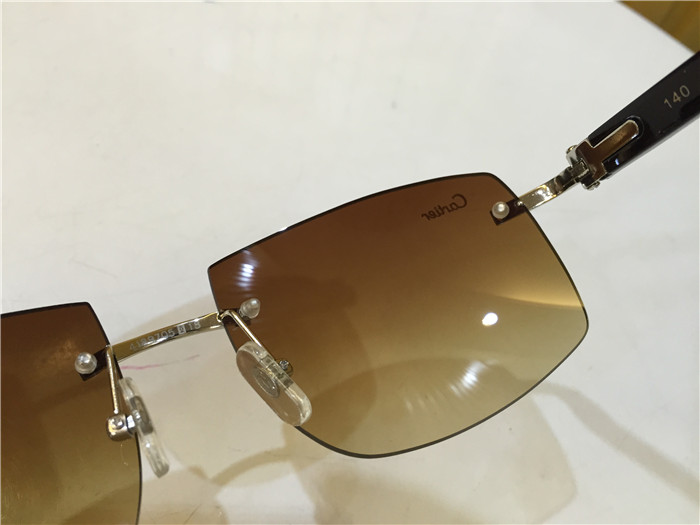 Cartier 4189705 White Mix Black Buffalo Sunglasses In Silver - EUR FASHION