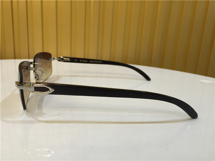 Cartier 3524012 Black Cattle Horn Eyeglasses In Silver - EUR FASHION