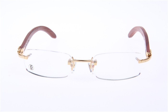 Cartier 3524013 Wood Eyeglasses In Gold - EUR FASHION