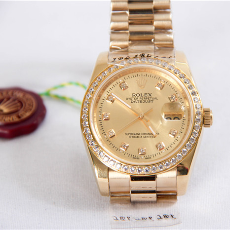 Rolex High Quality Oyster Perpetua Pearlmaster 28/31/36 Yellow Gold Diamond Watch - EUR FASHION