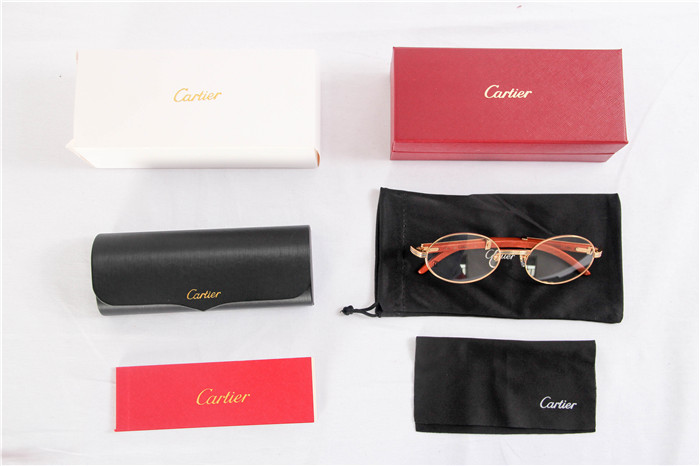 Cartier 7550178 55-22 Sandal Wood Eyeglasses In Gold - EUR FASHION