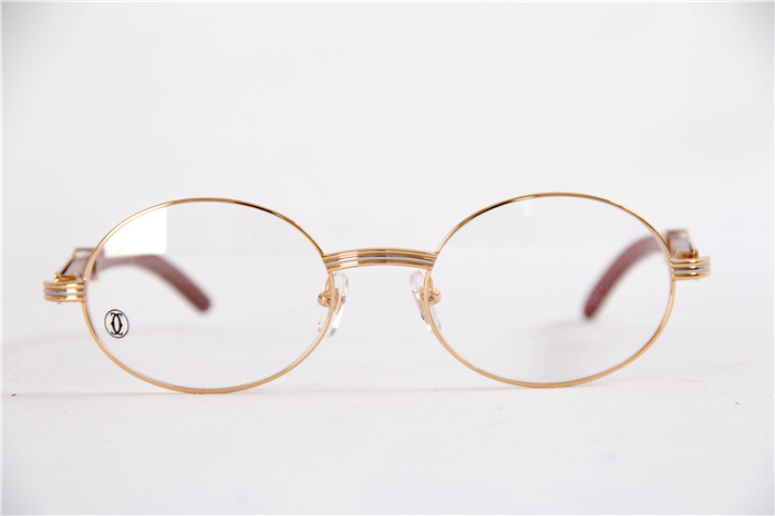 Cartier 7550178 55-22 Sandal Wood Eyeglasses In Gold - EUR FASHION