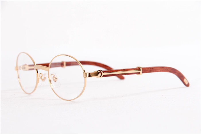 Cartier  51551348 Wood Eyeglasses In Gold - EUR FASHION