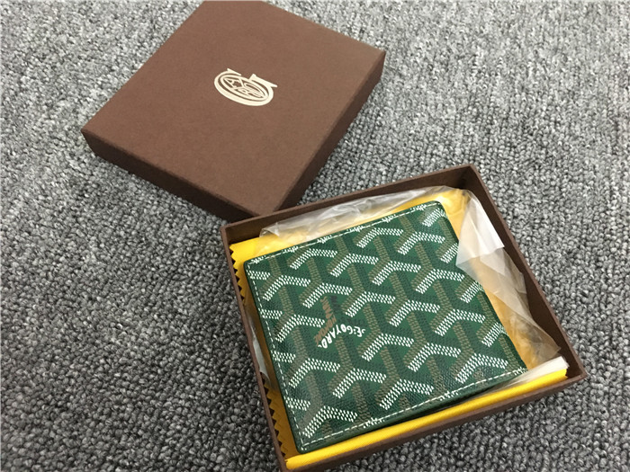 Goyard Short 6 Card Slots Billfold Wallet Green - EUR FASHION