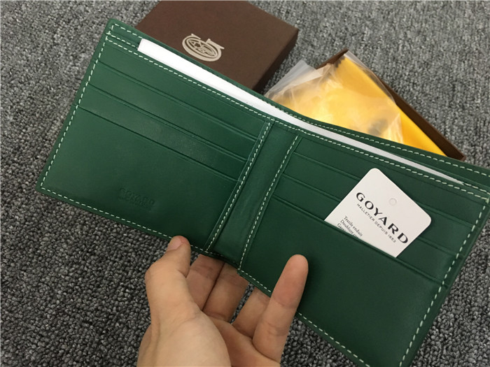 Goyard Short 6 Card Slots Billfold Wallet Green - EUR FASHION