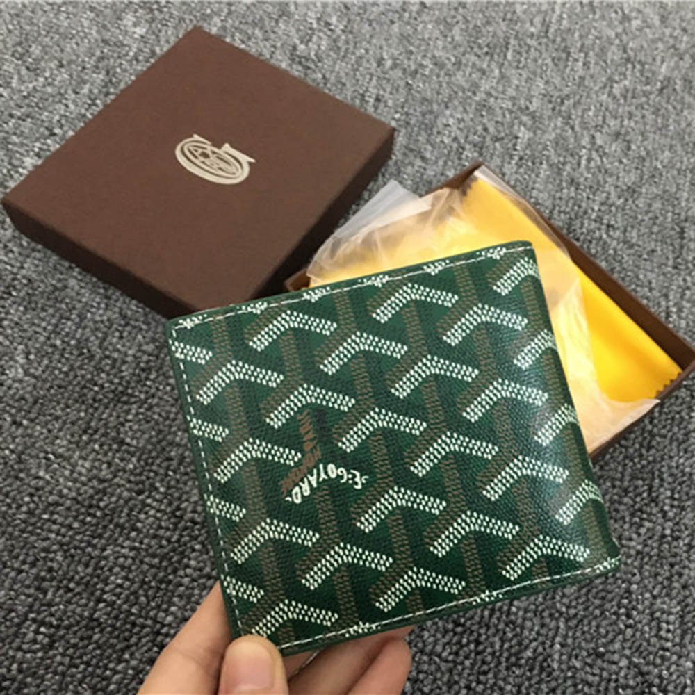 Goyard Short 6 Card Slots Billfold Wallet Green - EUR FASHION