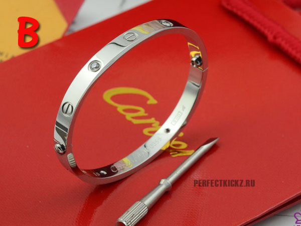 Cartier Classic Love Silver Bracelet With Diamonds - EUR FASHION