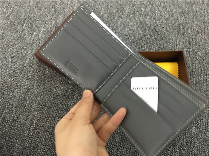 Short 6 Card Slots Billfold Wallet Grey - EUR FASHION