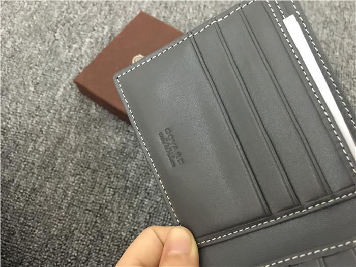 Short 6 Card Slots Billfold Wallet Grey - EUR FASHION