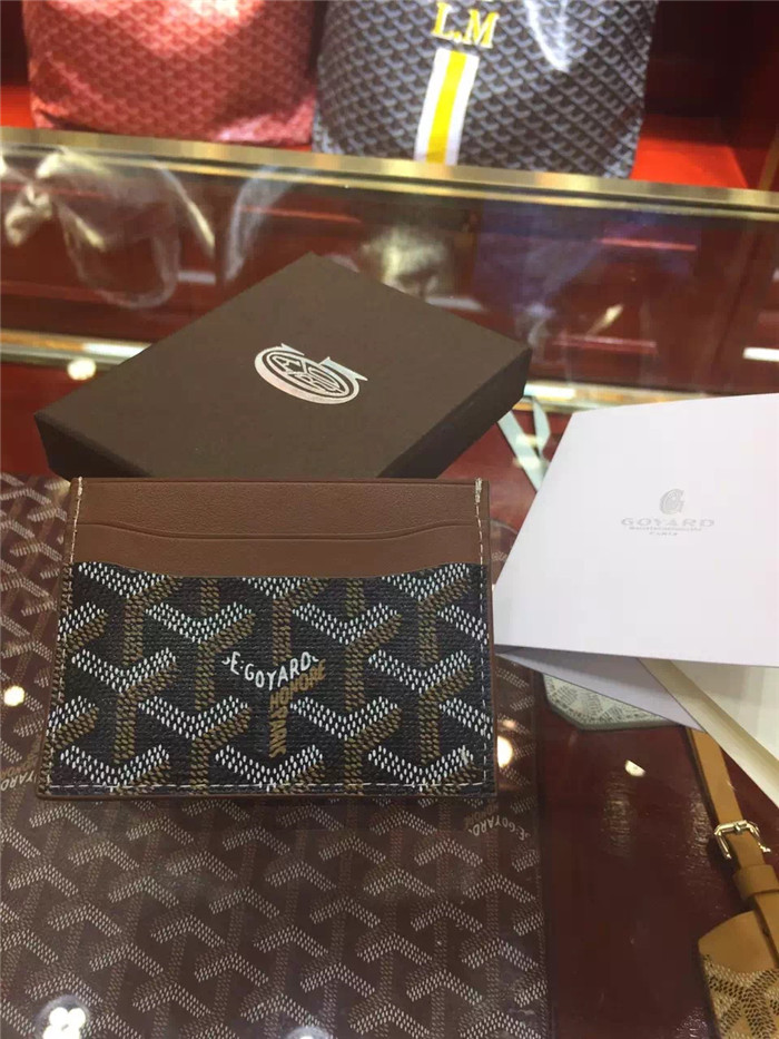 Goyard Card Holder Brown - EUR FASHION