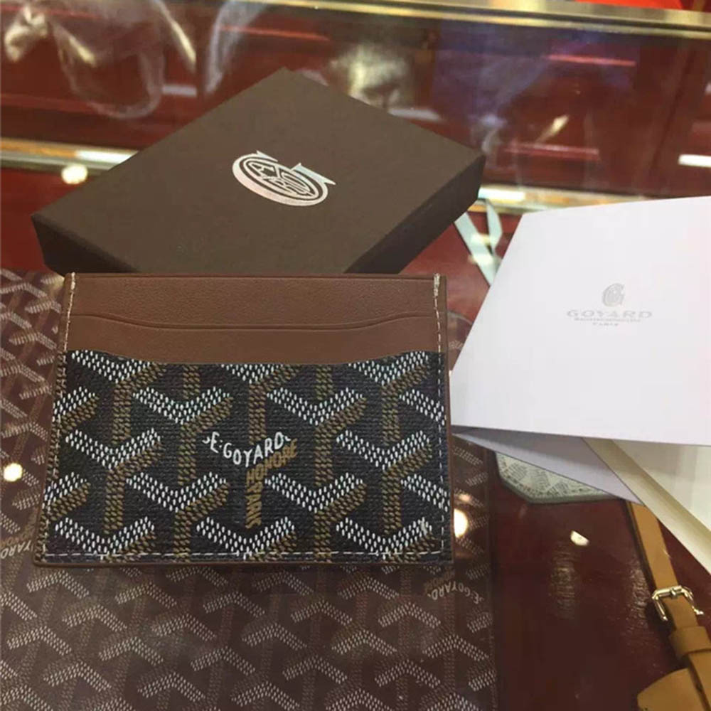 Goyard Card Holder Brown - EUR FASHION