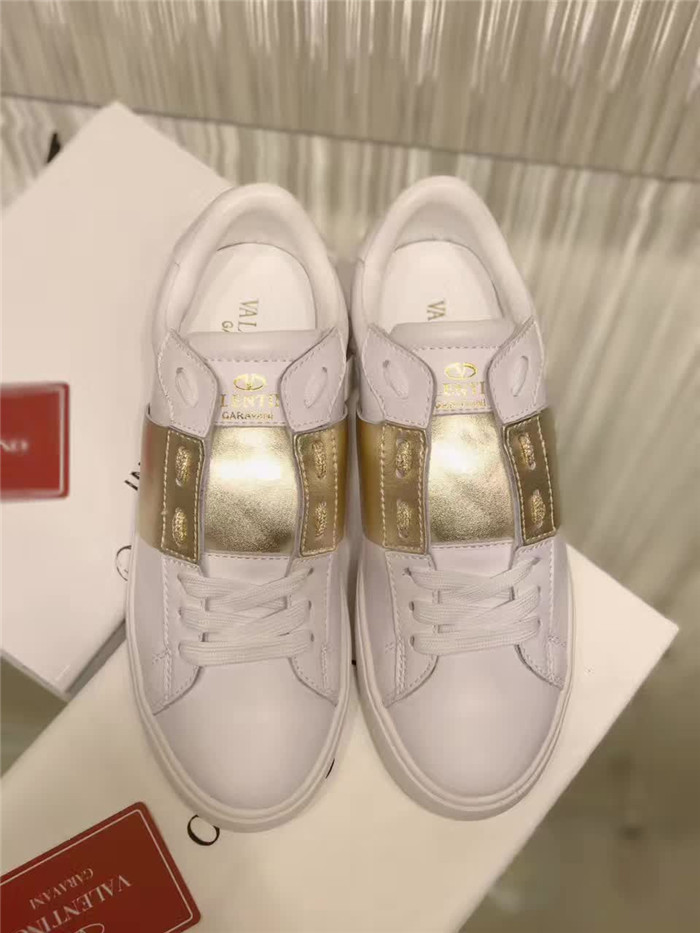 Valenti Open Low Top Golden Block Sneakers - EUR FASHION