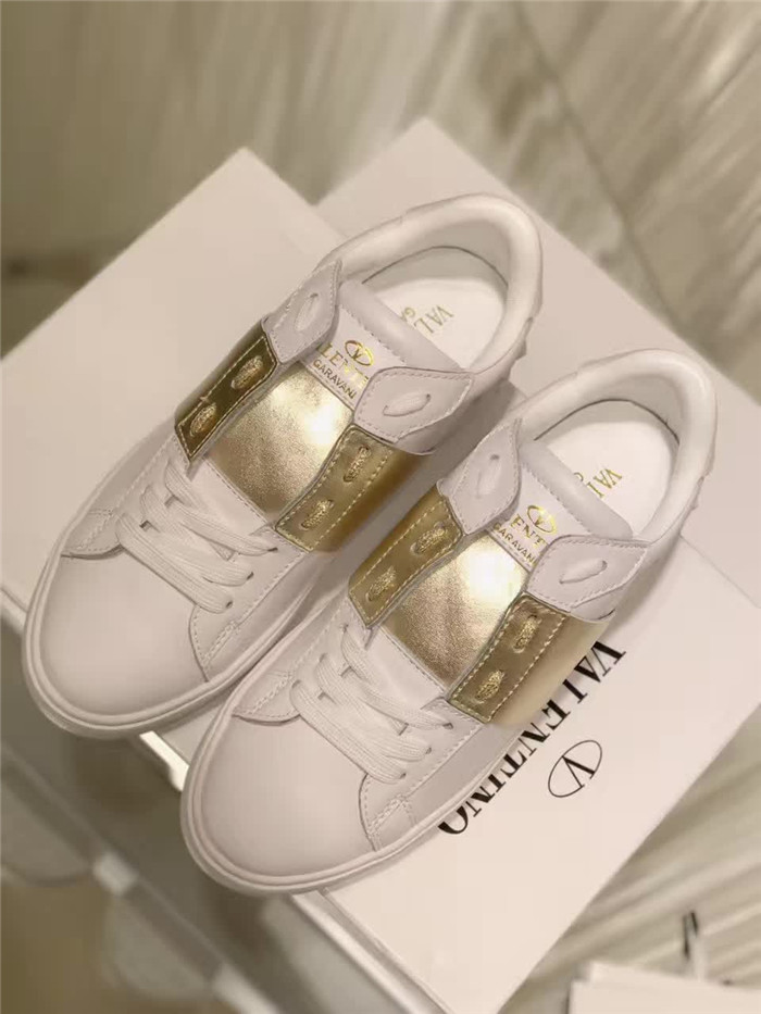 Valenti Open Low Top Golden Block Sneakers - EUR FASHION