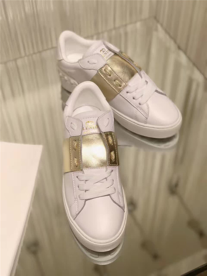 Valenti Open Low Top Golden Block Sneakers - EUR FASHION