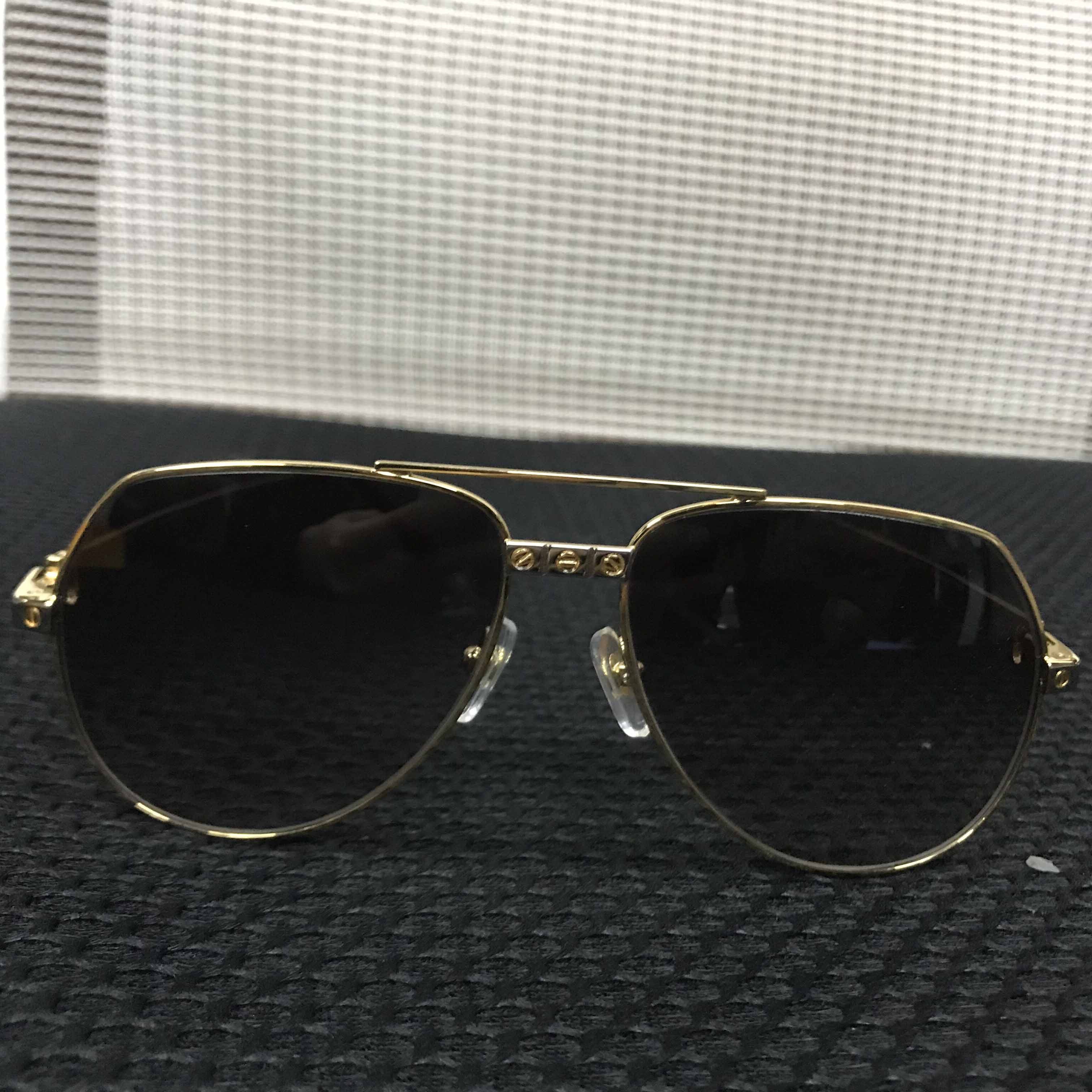 Cartier 1324912 Sunglasses In Gold Grey Gradient - EUR FASHION