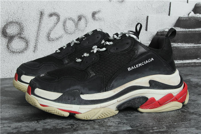 [Updated Best Version] Balenciaga Triple S Sneaker Black Red White - EUR FASHION