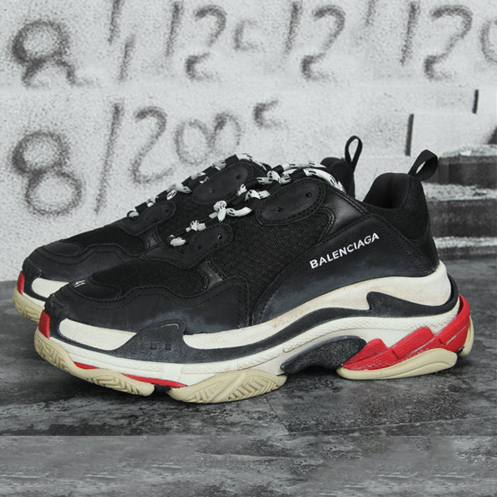 [Updated Best Version] Balenciaga Triple S Sneaker Black Red White - EUR FASHION