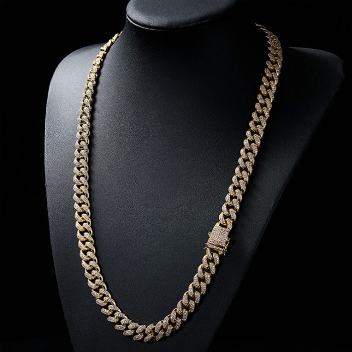 Miami Cuban Chain Cuban Necklace Bundle in Yellow Gold - EUR FASHION