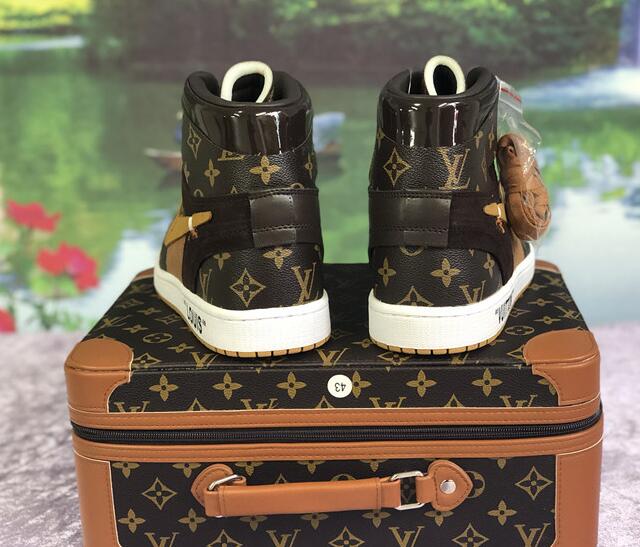 Nike X Off-White X Louis Vuitton Air Jordan 1 Customs Monogram Sneaker - EUR FASHION