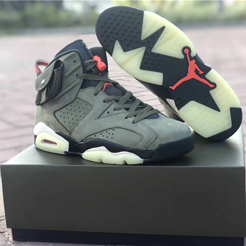 Jordan Travis Scott X Air Jordan 6 Medium Olive Cactus Jack - EUR FASHION