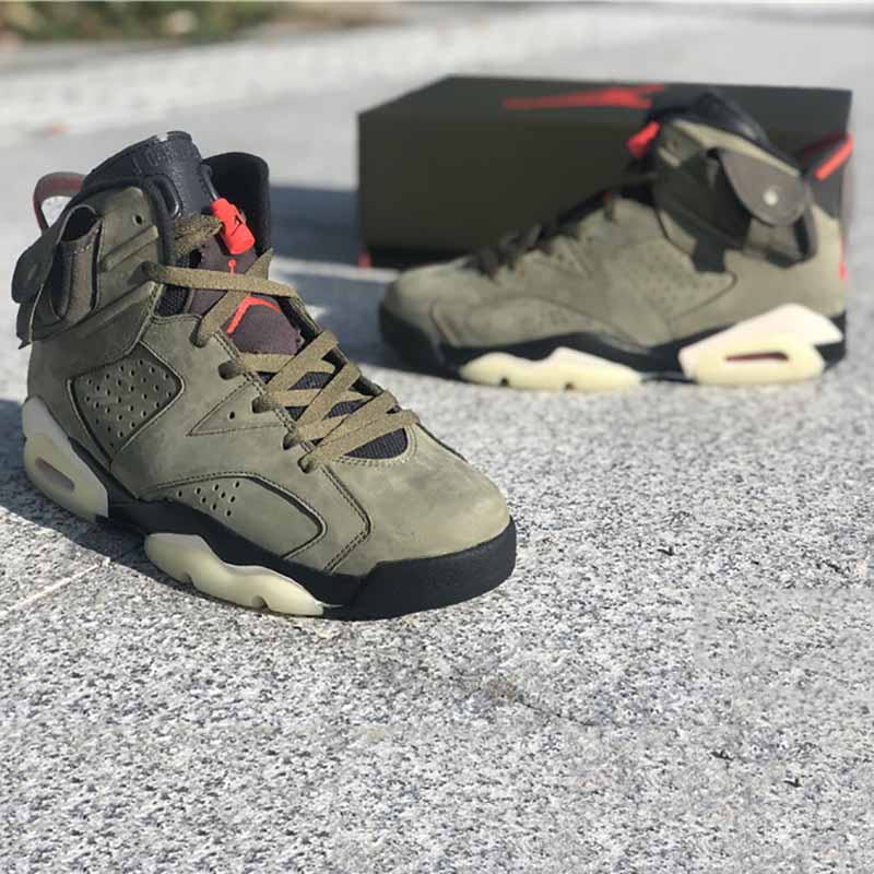 Jordan Travis Scott X Air Jordan 6 Medium Olive Cactus Jack - EUR FASHION