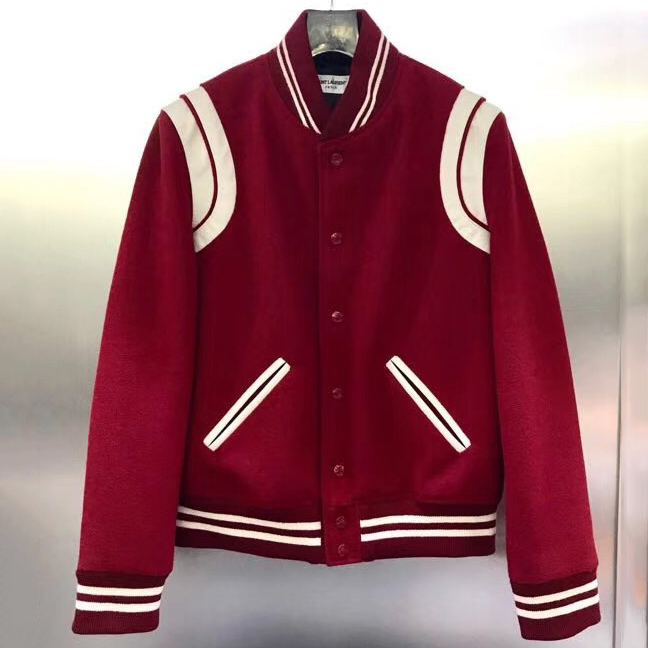 Saint Laurent Wool Varsity Jacket - EUR FASHION