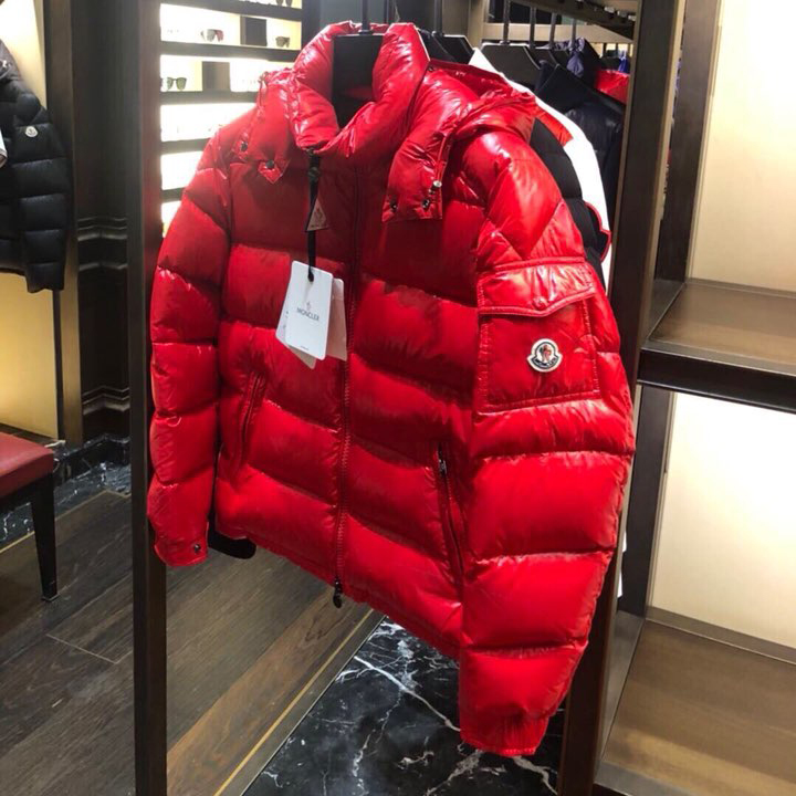 Moncler Red Down Jacket - EUR FASHION