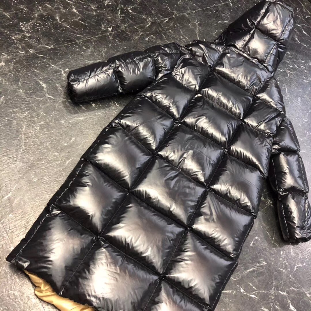 Moncler Black Long Down Jacket - EUR FASHION