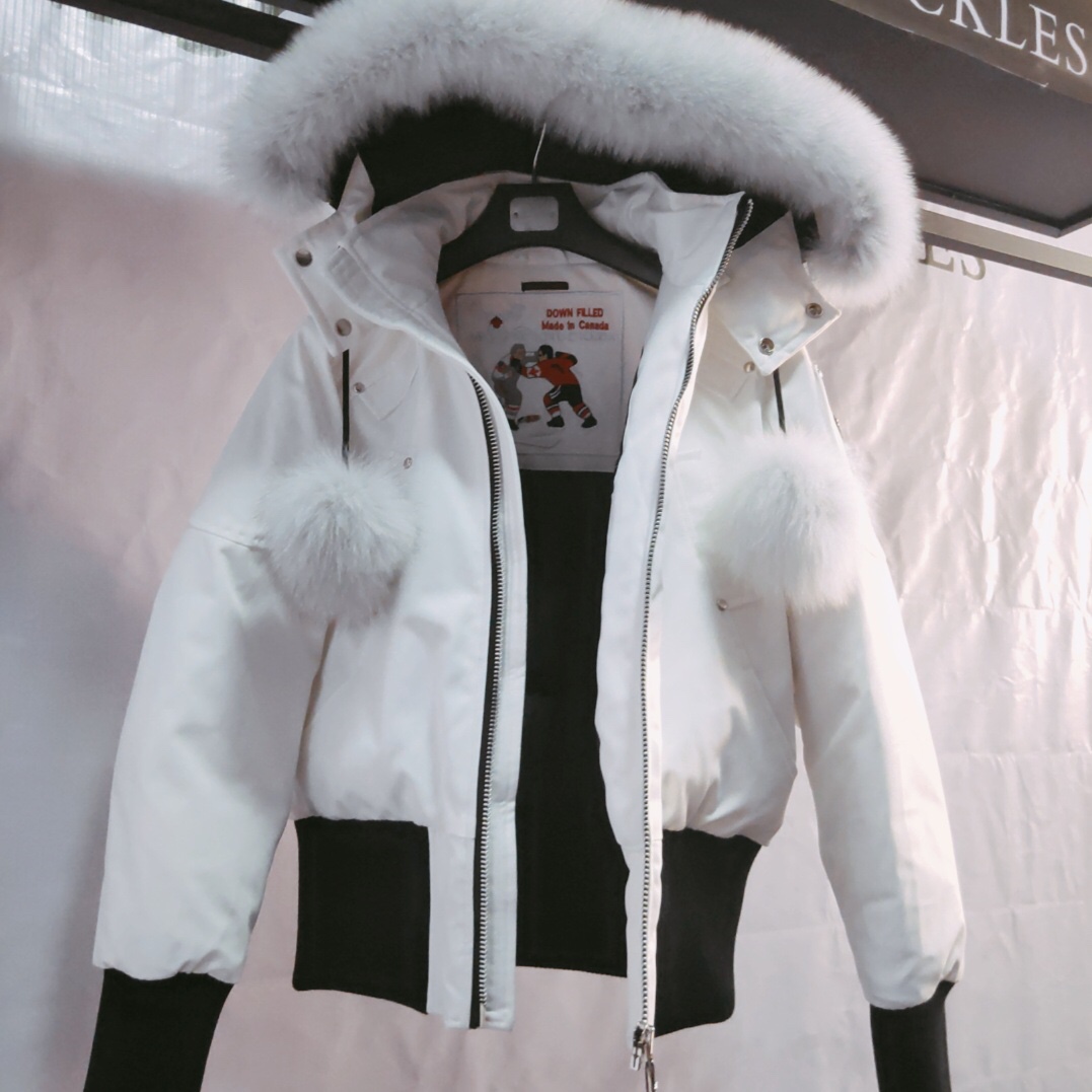 Moose Knuckles White Down Jacket  - EUR FASHION