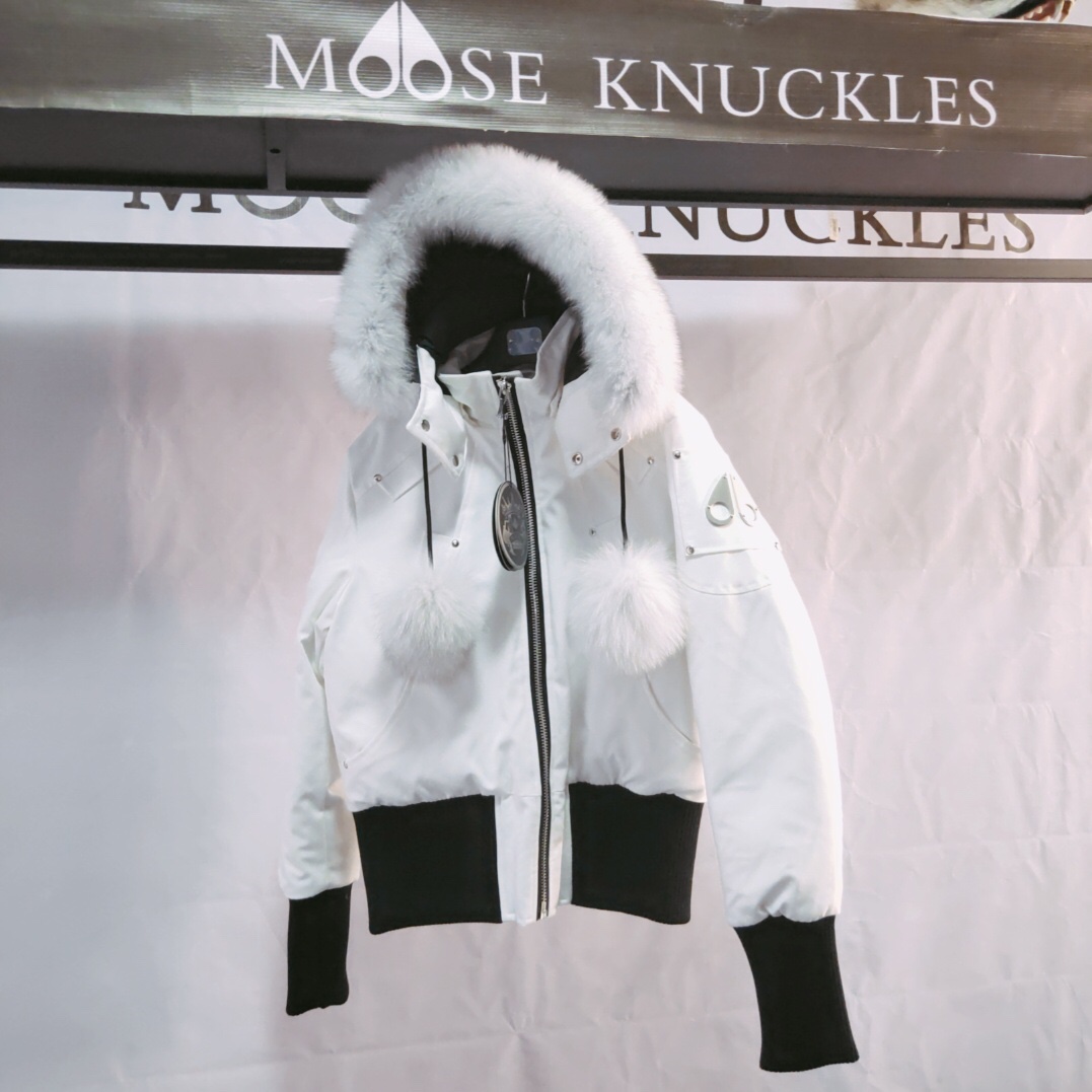 Moose Knuckles White Down Jacket  - EUR FASHION