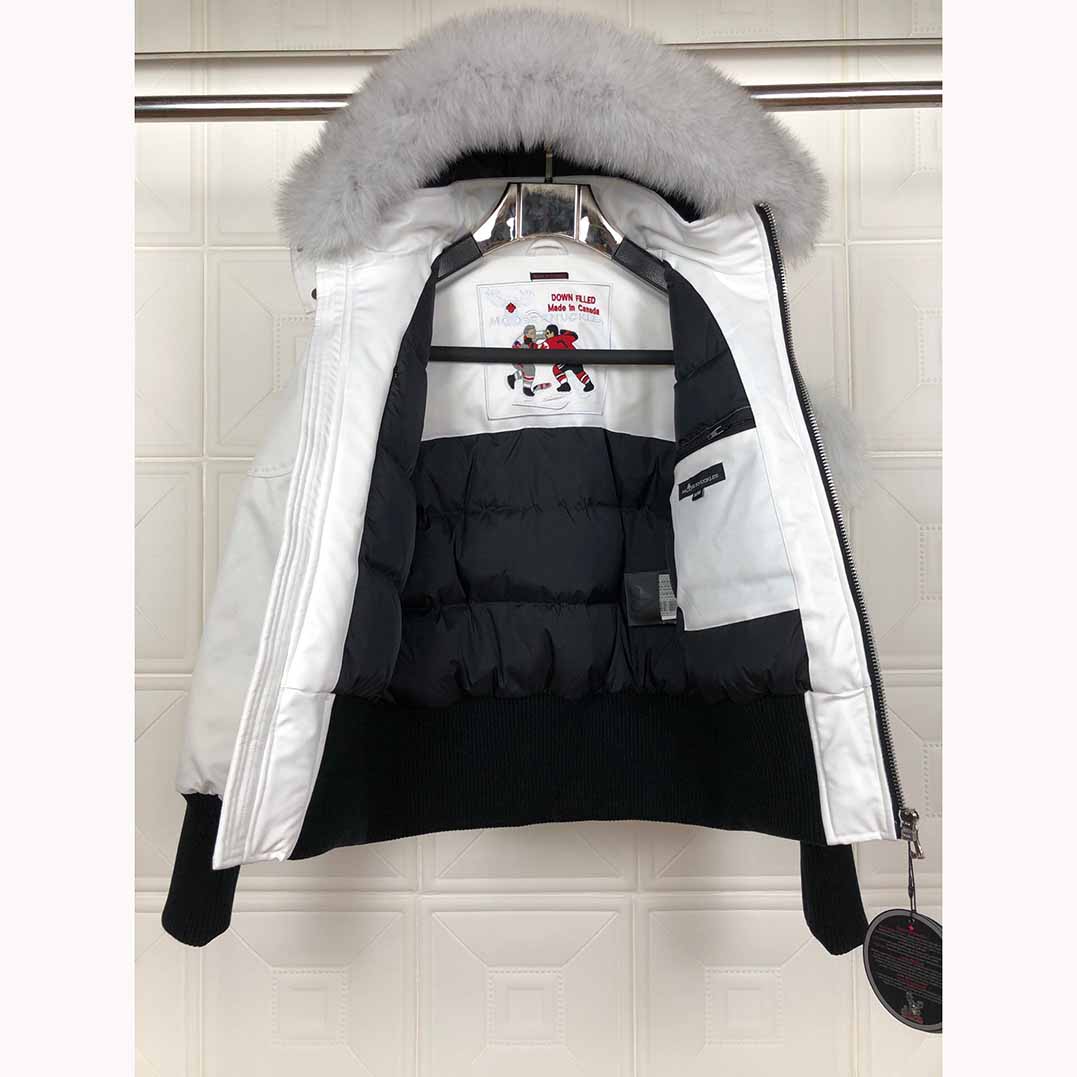 Moose Knuckles White Down Jacket  - EUR FASHION