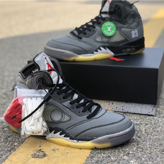 Jordan Nike Air Jordan 5 Off-White Black - EUR FASHION